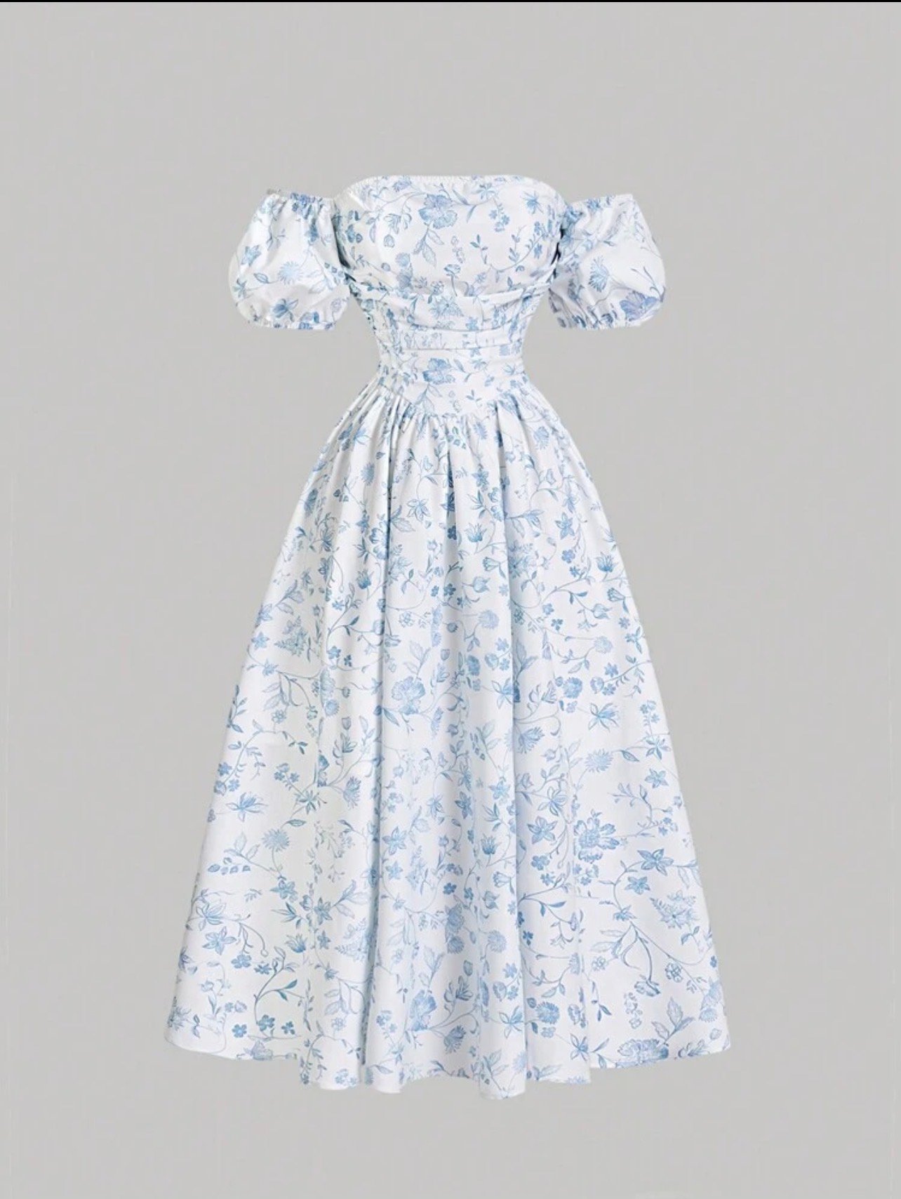 Floral blue dress