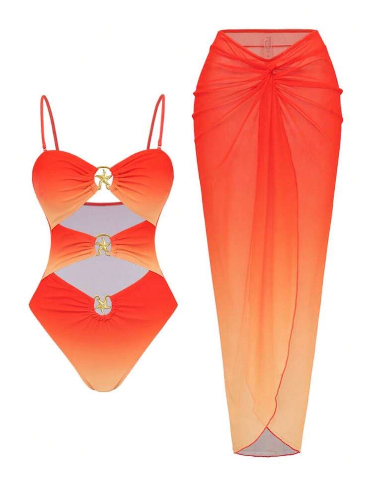 Orange stars swimsuit