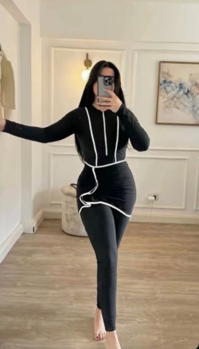 Swim zipper burkini