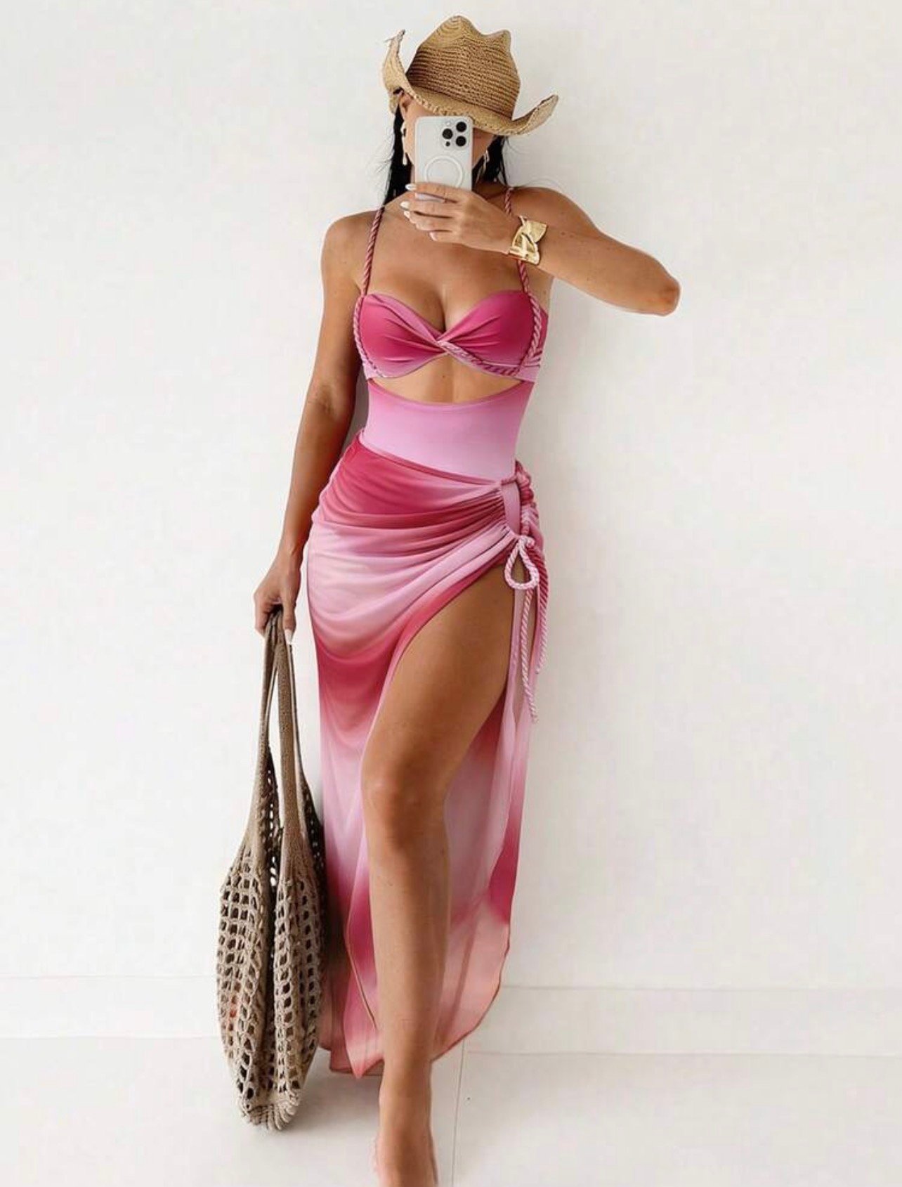 Sexy pink swimsuit