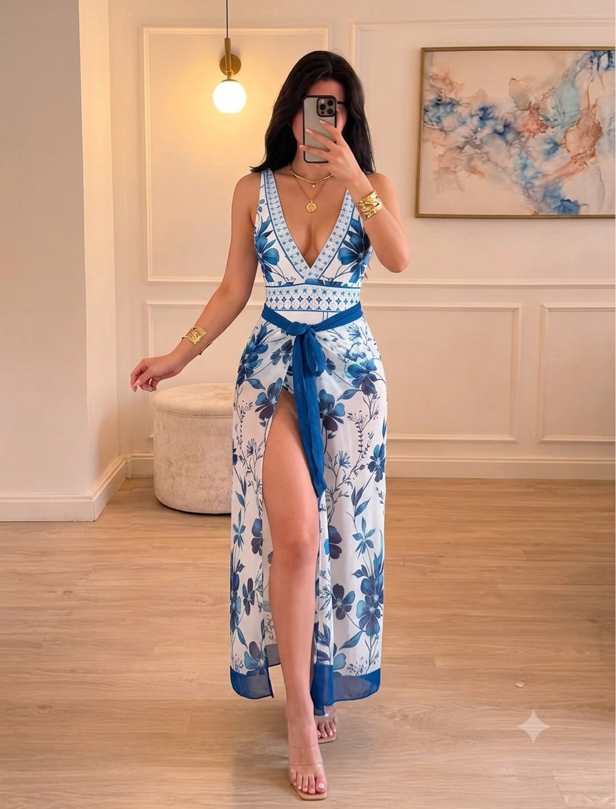 Blue ocean swimsuit