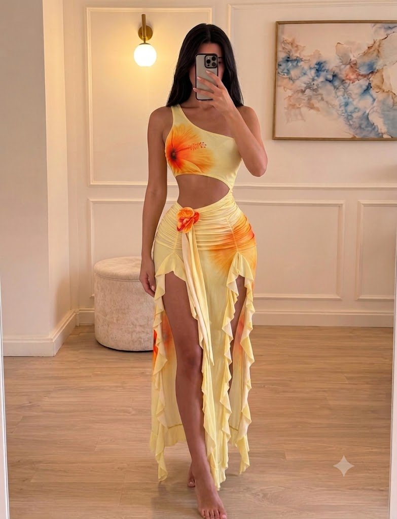 Yellow sunny swim set