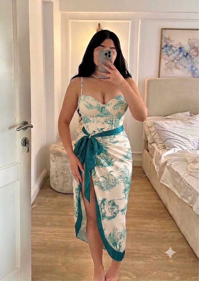 Modest blue swimsuit