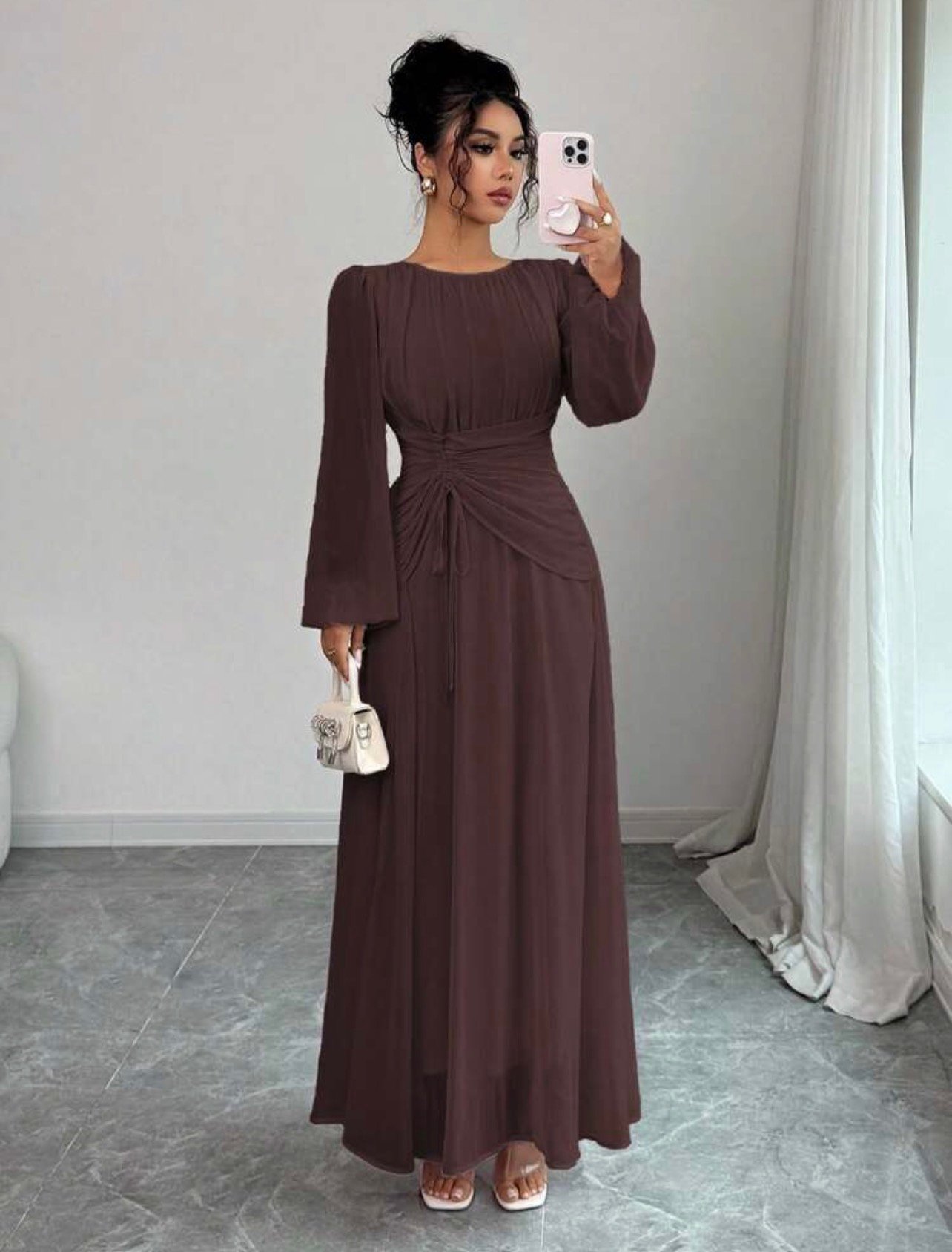 Elenzga brown dress