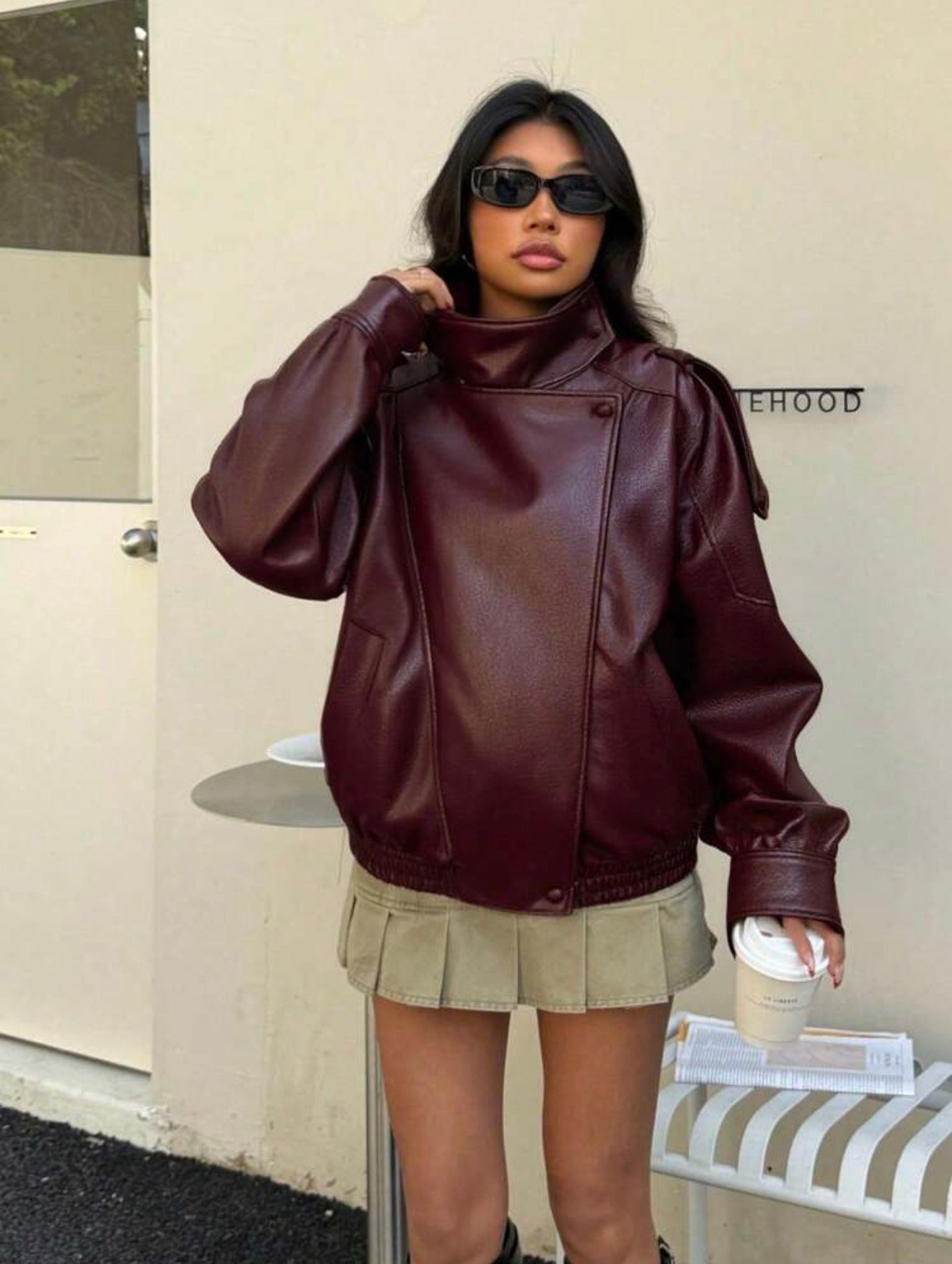 Bershka leather jacket