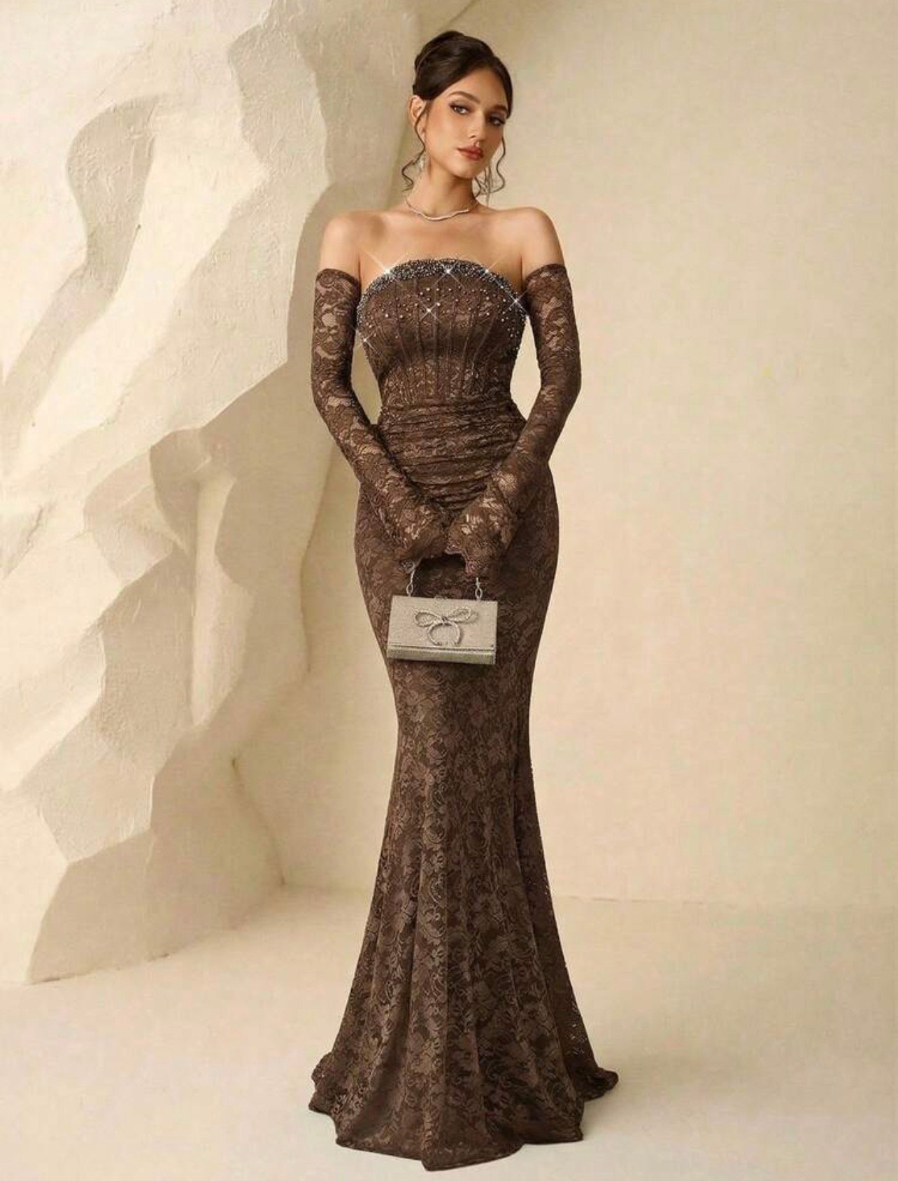 Brown Glam dress