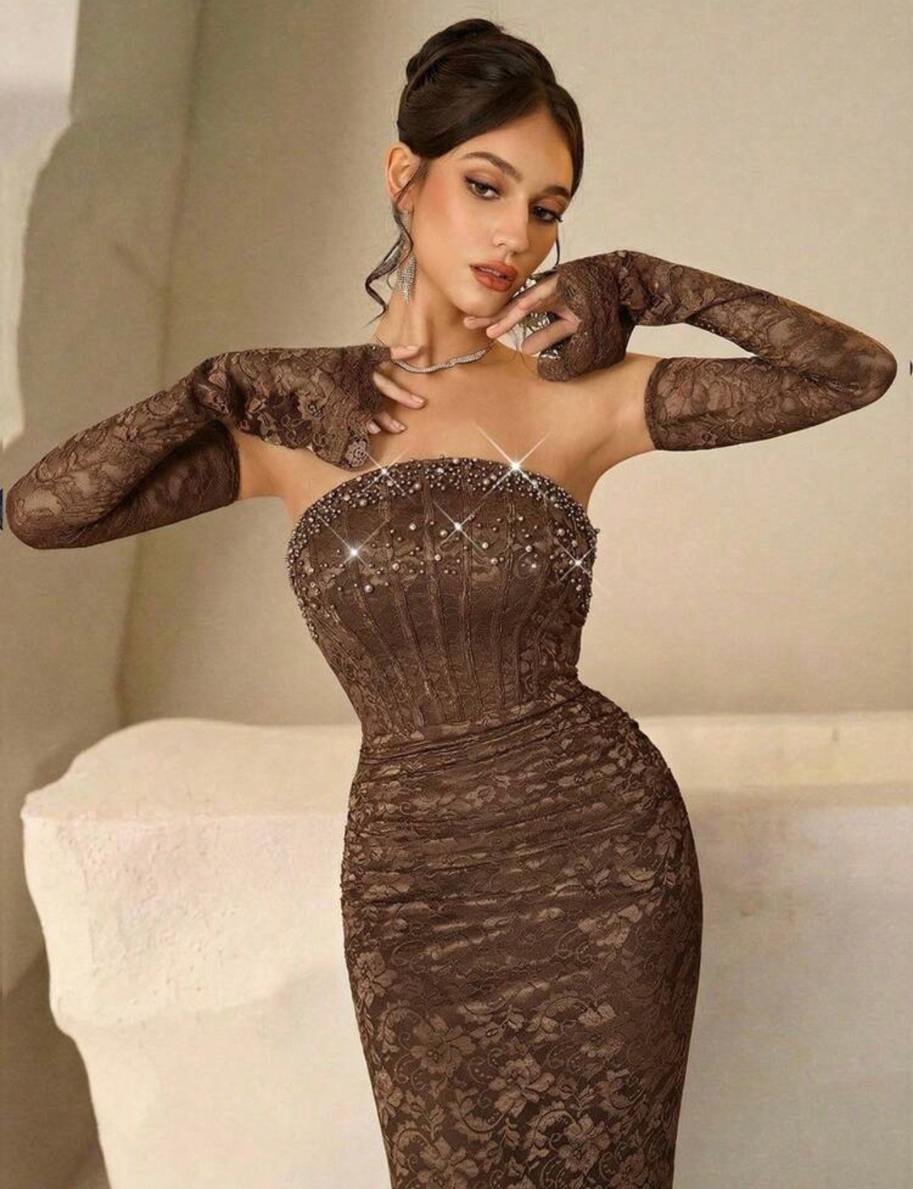 Brown Glam dress