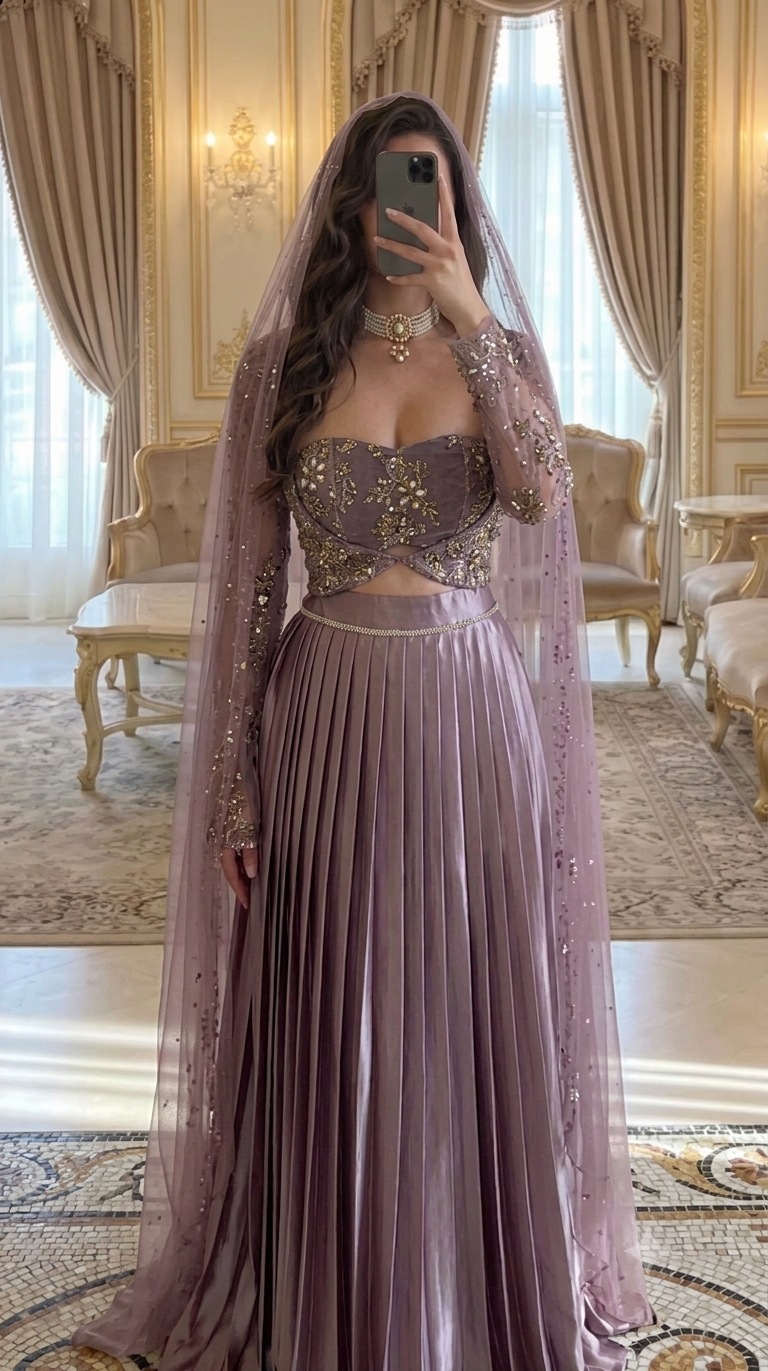 Purple indian dress