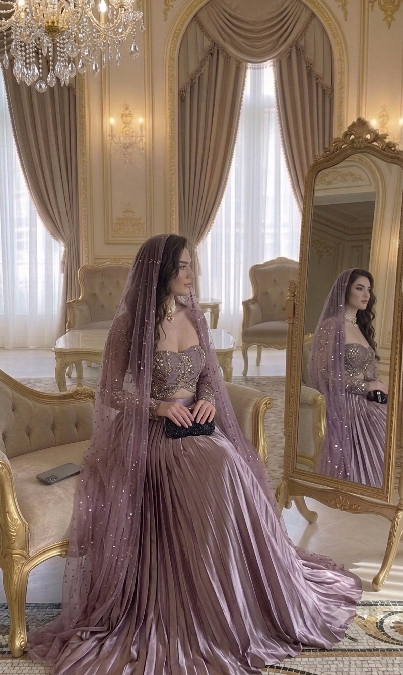 Purple indian dress