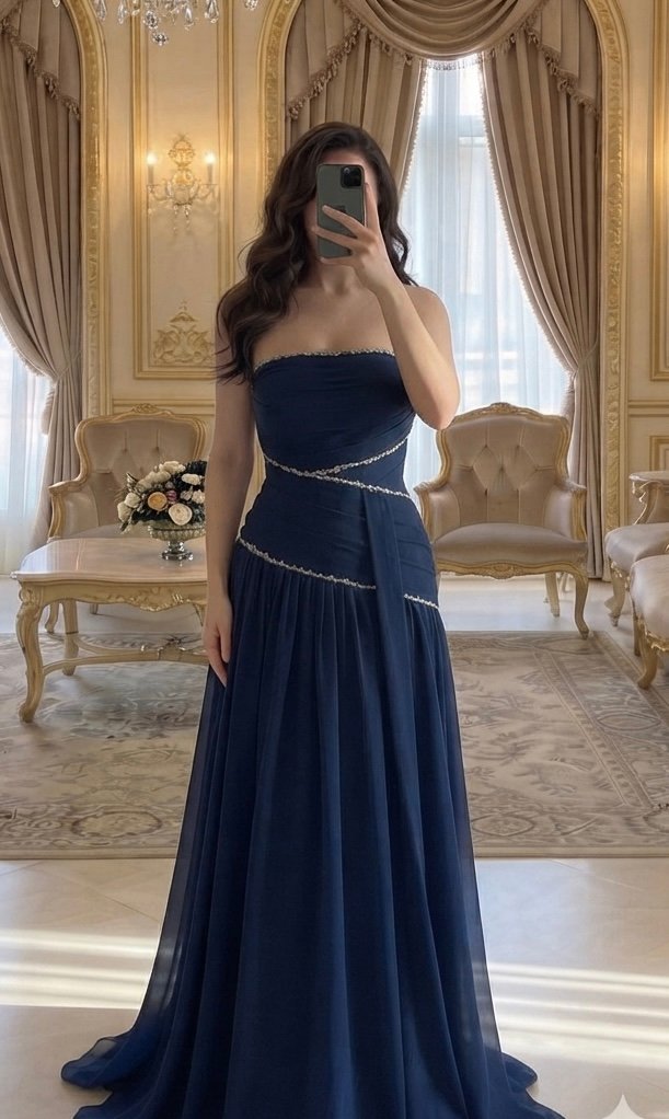 Blue luxury dress